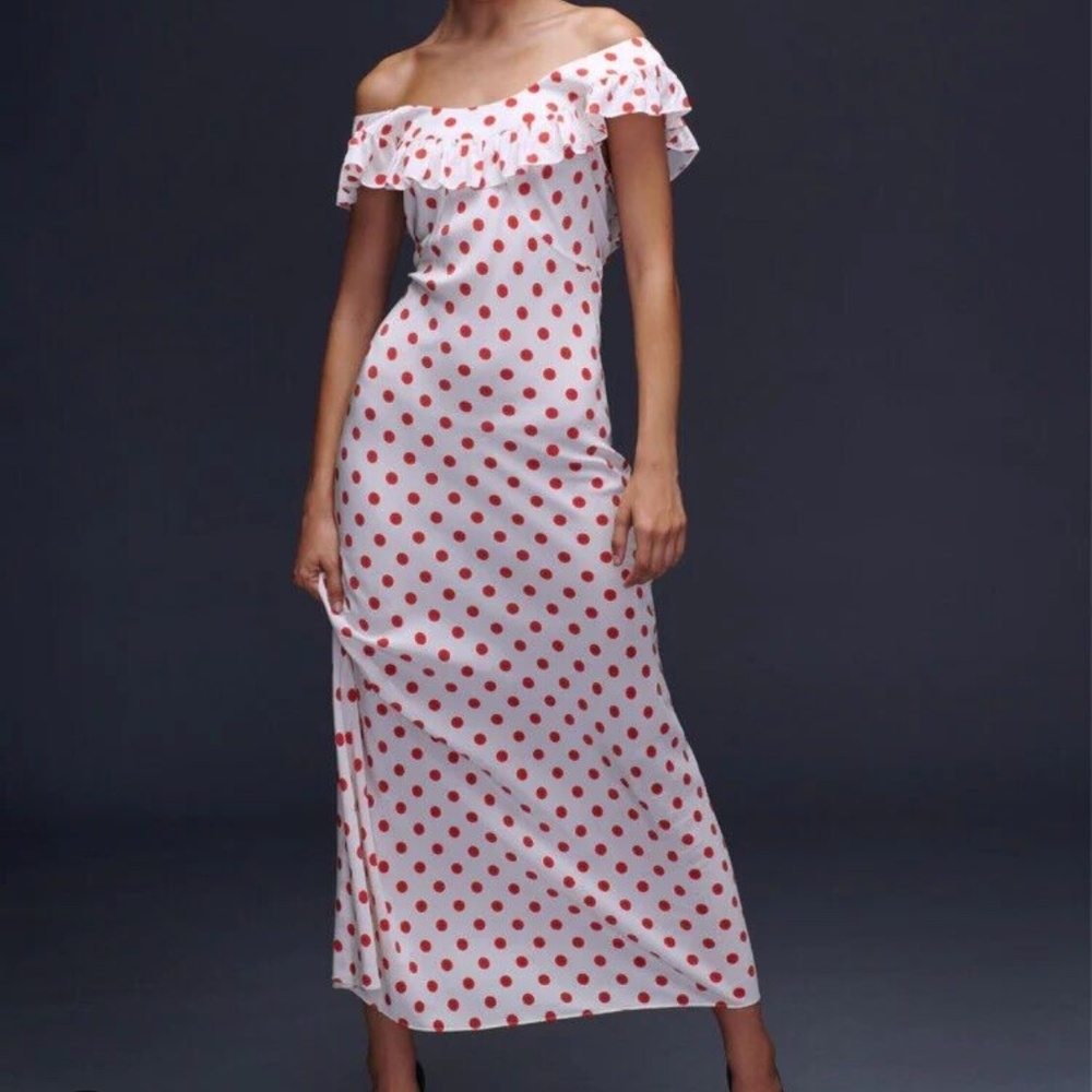 Realization Par the Claudia Dress in Super Dot Red White